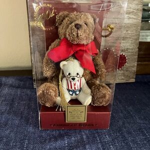Lenox 100th Anniversary Teddy Bear Duo Christmas tree ornament.